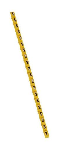 Маркер Duplix - чёрная маркировка на желтом фоне - заглавная буква S, 038428