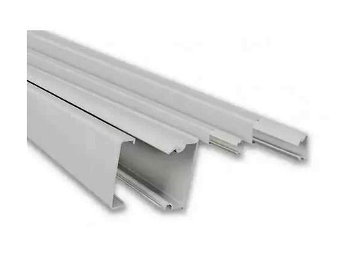 Мини-канал Metra - 40x16 - 2 метра - с крышкой - с перегородкой - белый, 638195