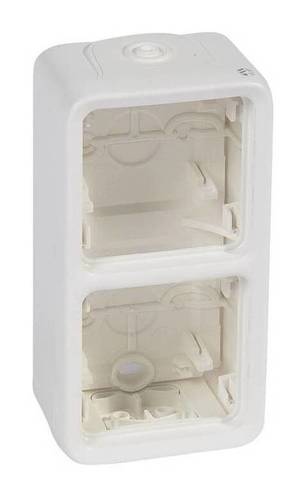 Plexo55 Artic Коробка 2-ная вертик. для накладного монтажа, белая, 070743
