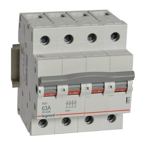 RX3 Выключатель-разъединитель  63А 4П, 419418