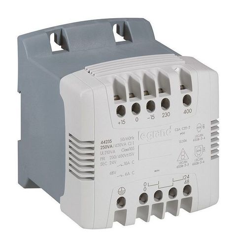 Однофазный трансформатор упр, и разд, цепей - первичная обмотка 230//400 В // вторичная обмотка 115//23, 044265