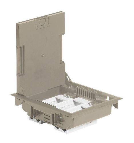 Напольная коробка с глубиной 75-105 мм - неукомплектованная - 12 модулей - под покрытие - бежевый RA, 089607