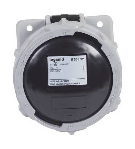 Розетка встроенная - 63А - 3К+З - 500В - IP67, 555592