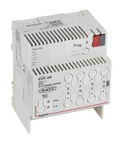 KNX. Контроллер DALI 8 выходов. DIN 6 модулей., 002663