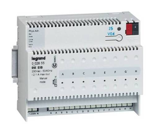 KNX. Интерфейс сухих контактов 8-канальный.DIN 6 модулей., 002655