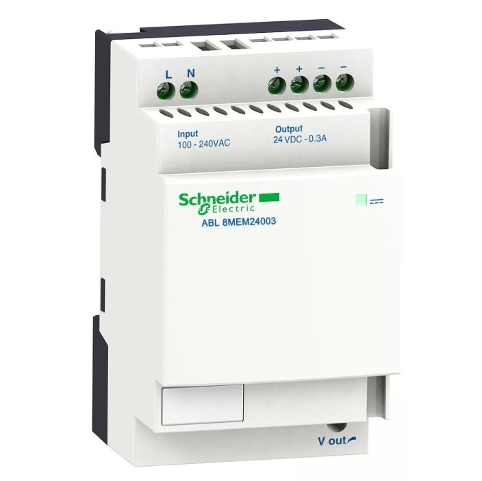 Блок питания ABL8 1-фазный (вход: AC100-240V/DC120-250 выход: DC24V 1.2A), ABL8MEM24012