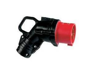 Угловая вилка Hypra - IP 44 - 3К+З - 63 А - резина, 053863