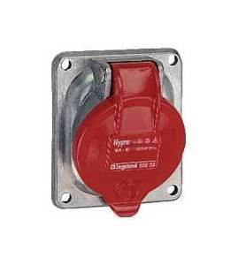 Встраиваемая розетка Hypra - IP 44 - 3К+Н+З - 63 А - металл, 053834