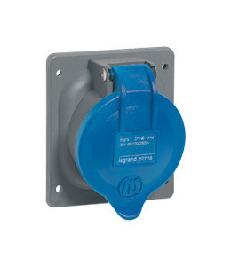 Встраиваемая розетка Hypra - IP 44 - 3К+З - 32 А - пластик, 052719