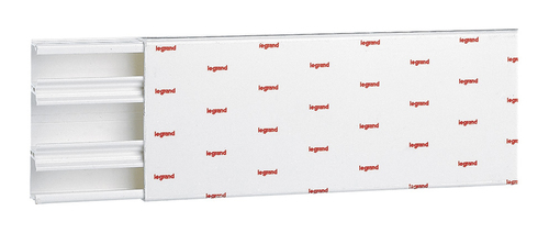 Мини-плинтус DLPlus - 40x16 мм - 2 отделения - длина 3 м - белый, 033322