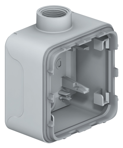Plexo55 Коробка 1-ная для накл. монтажа ISO20 1вх., серая, 069656