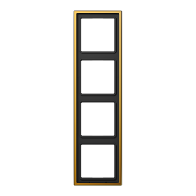 Рамка 4 поста JUNG LS METAL, золотой, LS984GGO