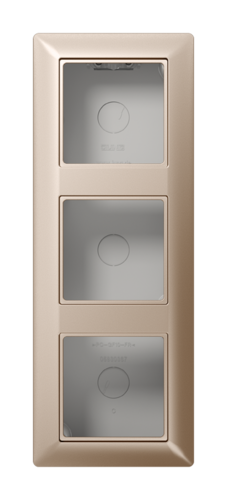 Коробка для накладного монтажа 3-кратная; шампань, AS583ACH