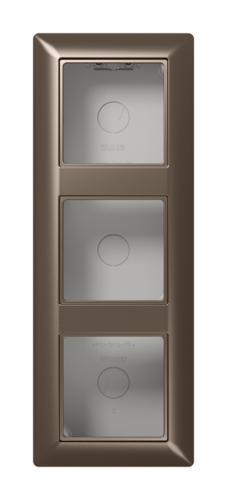 Коробка для накладного монтажа 3-кратная; мокко, AS583AMO