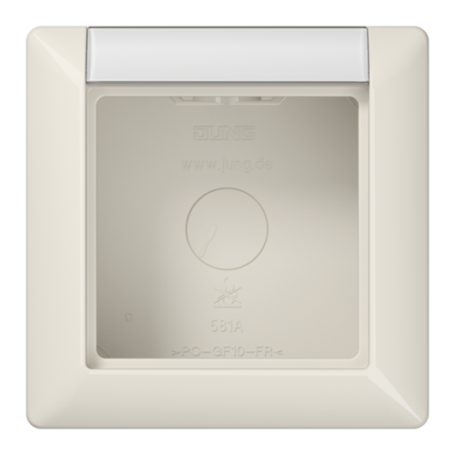 Коробка для накладного монтажа 1-кратная; слоновая кость, AS581ANAW