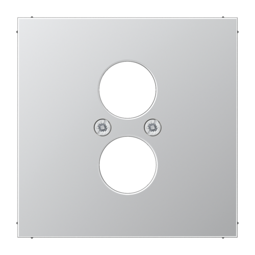 JUNG LS 990 Алюминий Накладка для 2-х акустических гнезд L 2 S (с несущей платой,винт. крепление), AL2962-2