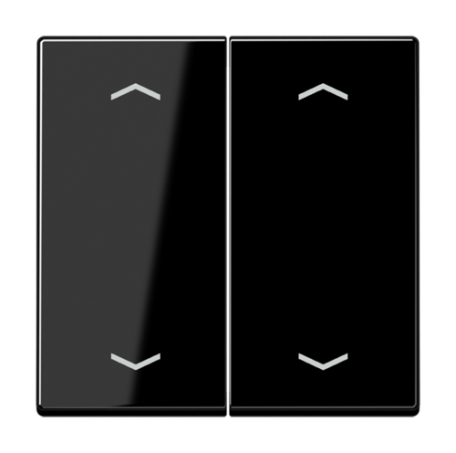 JUNG A 500 Черная Клавиша для двойной кнопки BCU нейтрал.положения с символами, A595MPSW