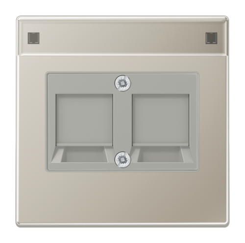 JUNG LS 990 Edelstahl Накладка для модульных гнезд, ES2969-2NAT