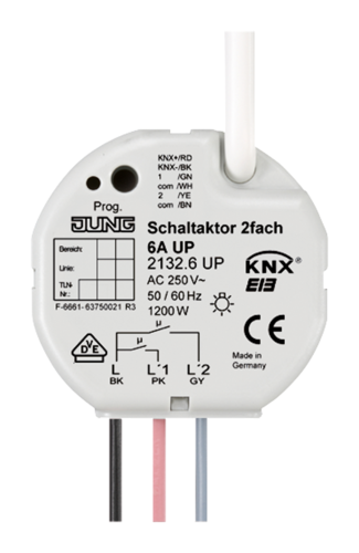 JUNG KNX Актор двухканальный, 2132.6UP