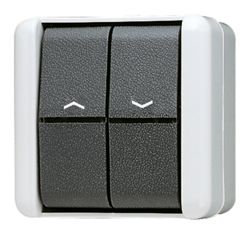 JUNG Выключатель управления жалюзи для накладного монтажа IP44, 809VW