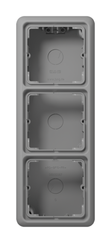 JUNG Серая Коробка накладная коробка с рамкой, 3-ая, CD583AGR