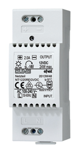 JUNG Блок питания на рейку 12В, NT1220REGVDC
