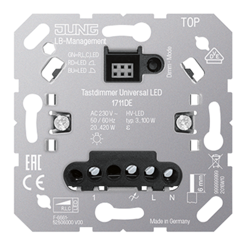 JUNG Универсальный клавишный LED диммер, 1711DE