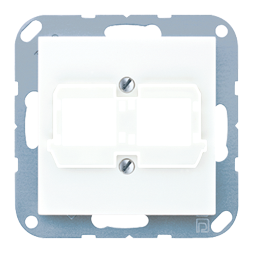 JUNG A 500 Белая Накладка для двойных модульных разъемов Reichle+De-Massari, A569-21ACSWW