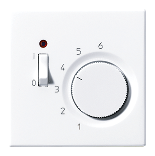 JUNG LS 990 Белая Накладка термостата комнатного с выключателем (мех TR231U, TR241U), LSTR231PLWW