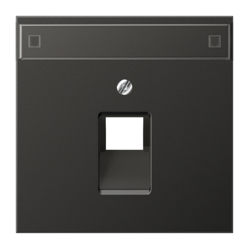 JUNG LS 990 Антрацит Накладка 1-ой наклонной ТЛФ/комп розетки с полем для надписи, AL2969-1NAUAAN