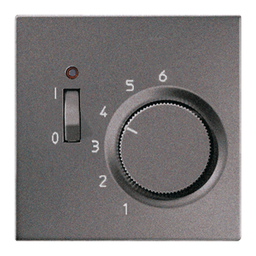 JUNG LS 990 Антрацит Накладка термостата комнатного с выключателем (мех TR231U, TR241U), ALTR231PLAN