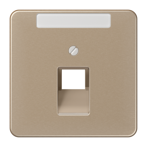 JUNG CD 500/CD plus Бронза Накладка 1-ой наклонной ТЛФ/комп розетки с полем для надписи, CD569-1NAUAGB