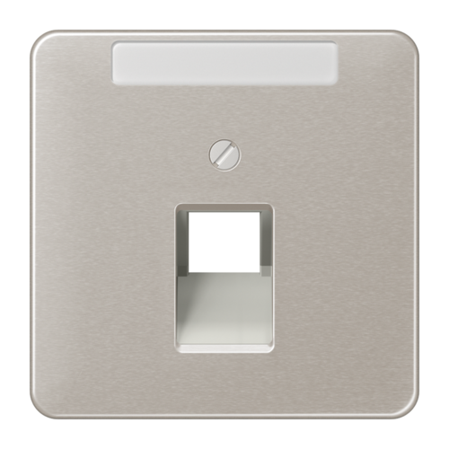 JUNG CD 500/CD plus Платина Накладка 1-ой наклонной ТЛФ/комп розетки с полем для надписи, CD569-1NAUAPT