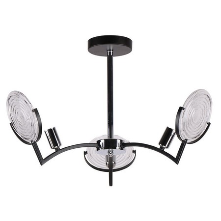 Люстра на штанге Imex MD.51382 MD.51382-3-P  BCH+BK