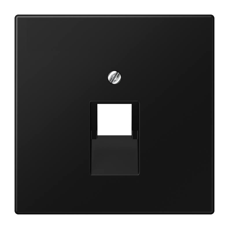 LS990 Накладка для комп./тлф. розетки, цвет матовый черный, LS969-1UASWM