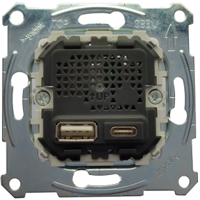 Розетка USB, 2,1А (Type A + Type C) Merten, MTN4366-0110