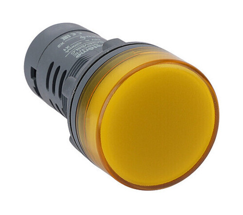 Сигнальная лампа SB7 моноблочная 22мм желтая LED 230В АС, SB7EV08MP