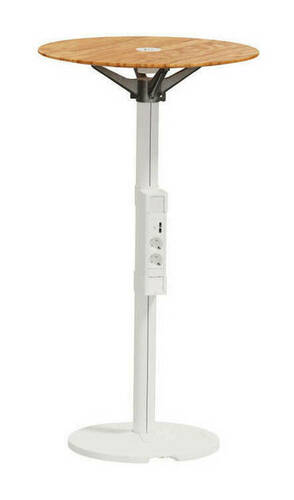 US+ Mини-колонна 1,1м с Блоком 2xРоз+2хUSB A//C+ Блок Роз+USB в столешнице БЕЛАЯ, INS45111