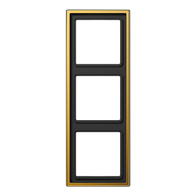 Рамка 3 поста JUNG LS METAL, золотой, LS983GGO