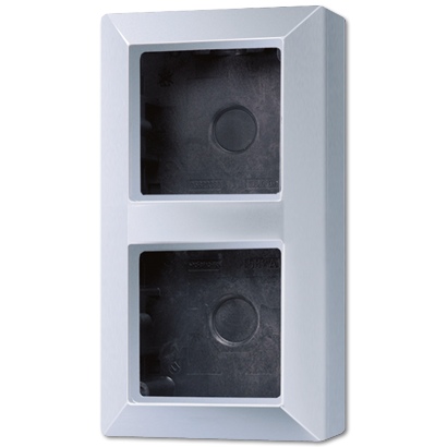 A500 Коробка 2-ная для накладного монтажа алюм., AS582AAL