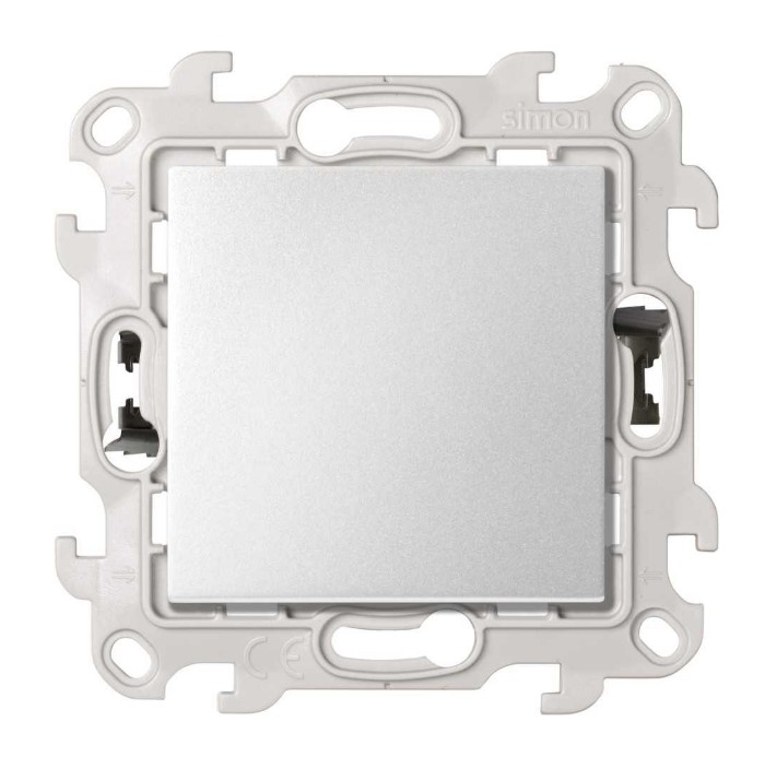 Выключатель 1-клавишный Push&Go Simon 24 Harmonie, скрытый монтаж, алюминий, 2420101-033