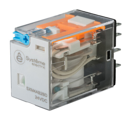 Реле 6A 4CO 24VDC тест кнопка LED, SXM4AB2BD