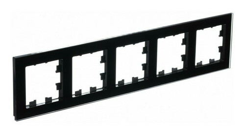 Рамка 5 постов Systeme Electric ATLASDESIGN NATURE, черный, ATN321005