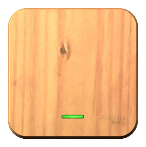 Выключатель 1-клавишный Schneider Electric BLANCA, с подсветкой, открытый монтаж, ясень, BLNVA101115