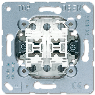 Механизм выключателя 1-клавишного кнопочного JUNG Коллекции JUNG, скрытый монтаж, 532-4U
