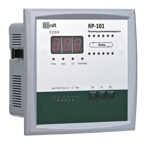 Регулятор реактивной мощности 380В, 4 ступеней, КР-101 DEKraft, 50508DEK