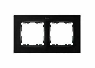 Рамка 2 поста Simon 82 CONCEPT, черный матовый, 8200627-098