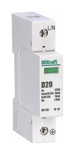 Ограничитель перенапряжений 1P 20кА D 275В ОП-101, 18013DEK