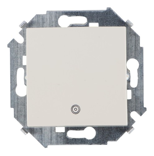 Simon 15 Бежевый Выключатель кнопочный с пиктограммой, 16А, 250В, винт.зажим, 1591150-031