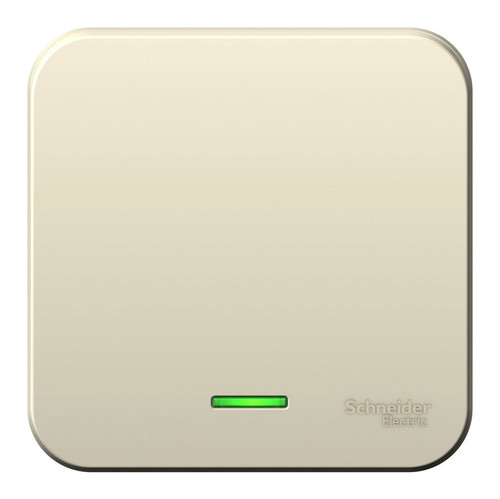 Выключатель 1-клавишный Schneider Electric BLANCA, с подсветкой, открытый монтаж, молочный, BLNVA101102